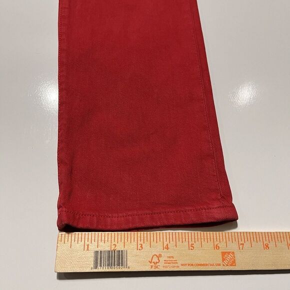 Banana Republic Red Mid Rise Jeans Skinny Jeans Size 32/12 - Picture 6 of 10